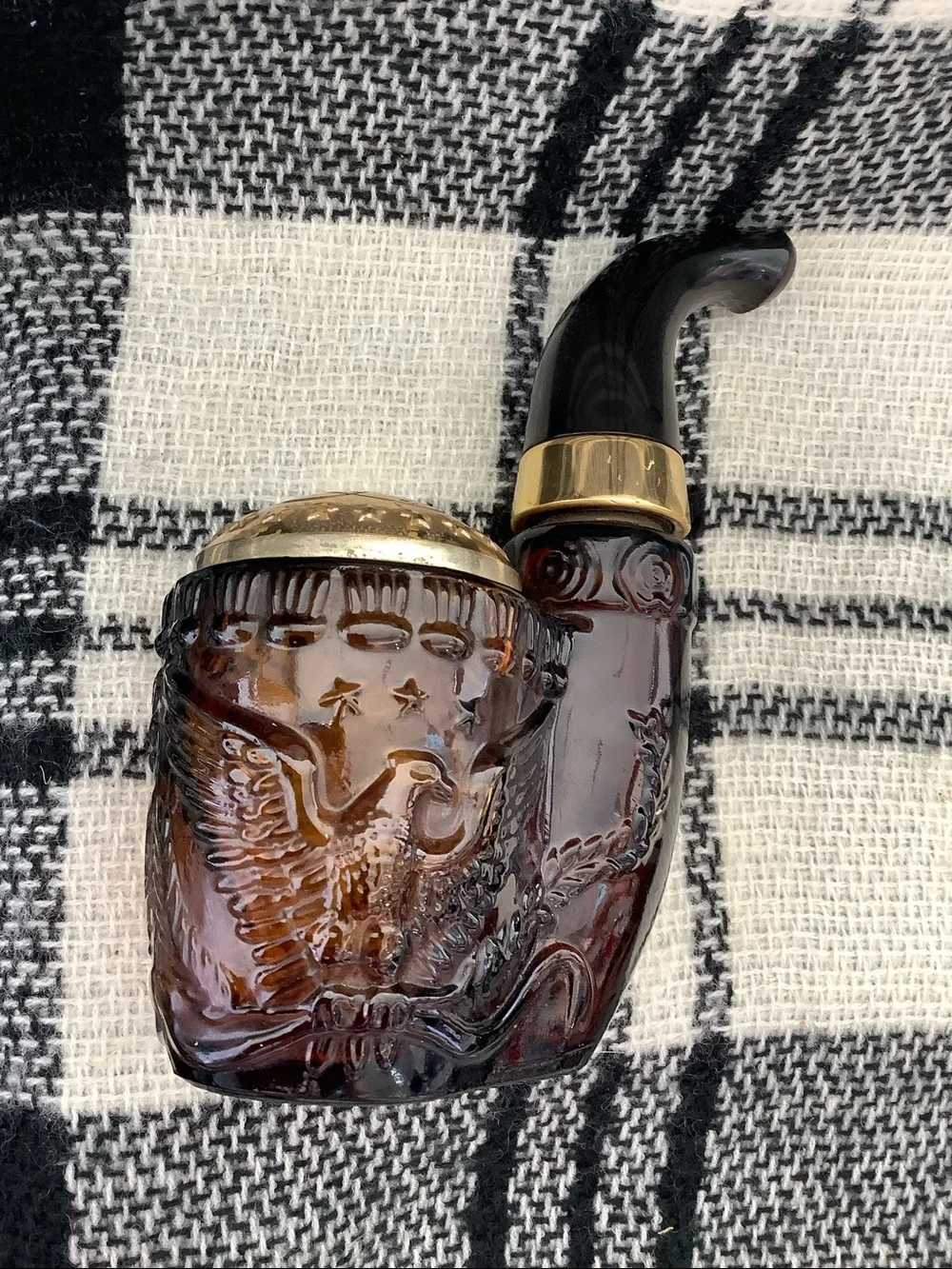 Avon American Eagle Stamped Shaped Collectors Edition Bottle